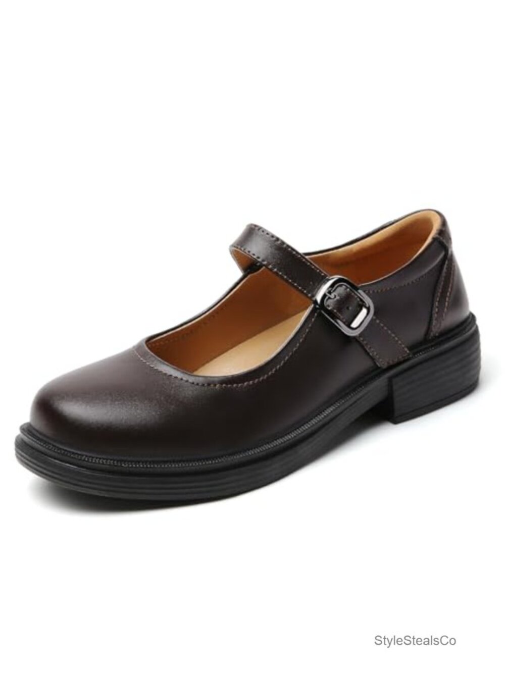 Women's Mary Jane Flats Non-Slip Comfort Office Work Dress Shoes Round Toe